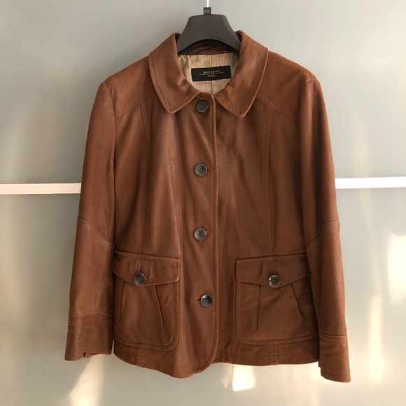 Weekend Max Mara Leather Utility Jacket - Picture 14 of 15